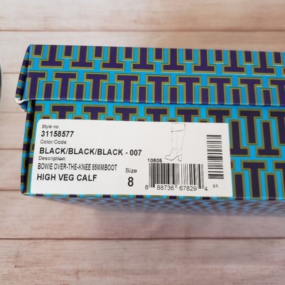 NIB Tory Burch Leather Bowie Over The Knee Boots - Picture 9 of 15